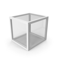 White Glass Cube PNG & PSD Images