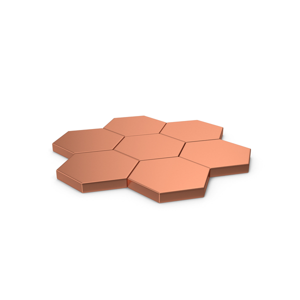 Hexagon Mosaic Bronze PNG & PSD Images
