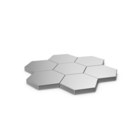Hexagon Mosaic Silver PNG & PSD Images