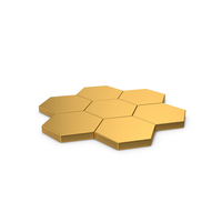 Hexagon Mosaic Gold PNG & PSD Images