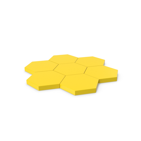 Hexagon Mosaic Yellow PNG & PSD Images