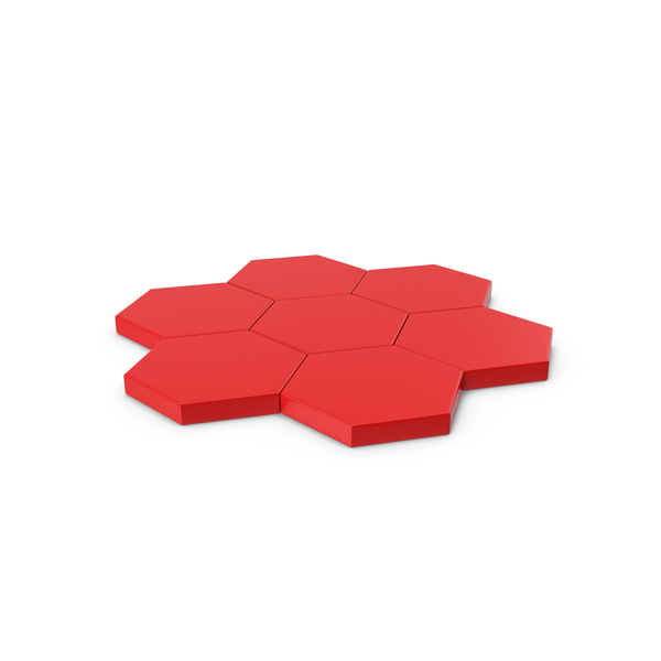 Hexagon Mosaic Red PNG & PSD Images