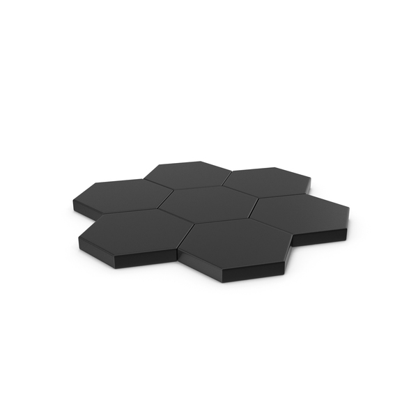 Hexagon Mosaic Black PNG & PSD Images