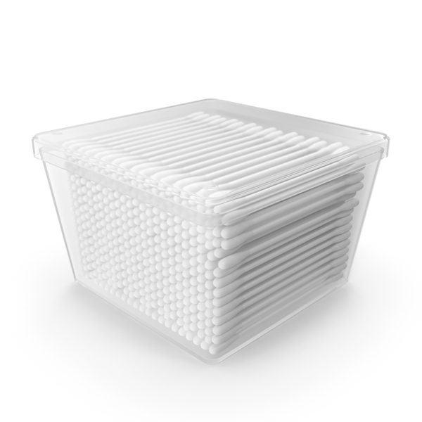 Cotton Sticks in Plastic Box PNG & PSD Images