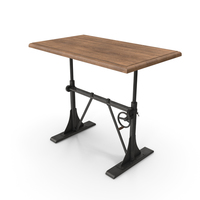 Crank Sit-Stand Desk Black PNG & PSD Images