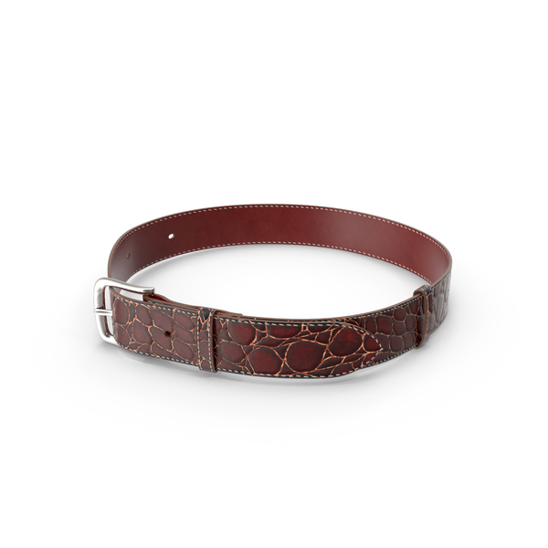 Crocodile Leather Belt Red PNG & PSD Images