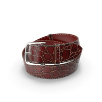 Crocodile Skin Belt For Men Red PNG & PSD Images