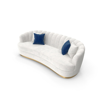 Brabbu Pearl White  curved Sofa PNG & PSD Images