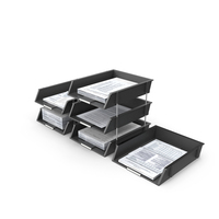 In/Out Letter Filing Trays PNG & PSD Images