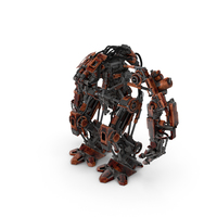Pneumatic Robot Realistic 3D Model PNG & PSD Images