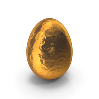 Egg Easter in Golden Foil PNG & PSD Images
