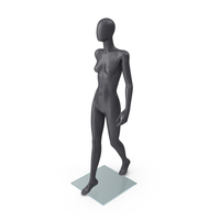 Dark Grey Female Mannequin Walking Pose PNG & PSD Images