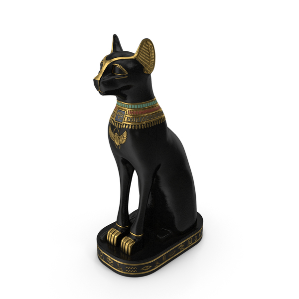 Egyptian Cat Statue Black PNG & PSD Images