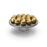 Ferrero Rocher Chocolates on Glass Base PNG & PSD Images