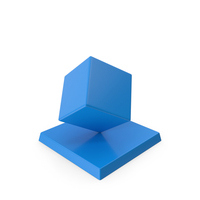 Cube Trophy Blue PNG & PSD Images