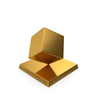 Cube Trophy Gold PNG & PSD Images