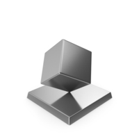 Cube Trophy Silver PNG & PSD Images