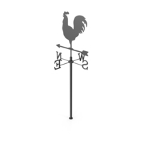 Black Rooster Chicken Metal Weathervane PNG & PSD Images