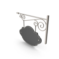 Silver Forged Signboard PNG & PSD Images