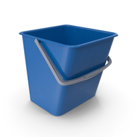 Square Cleaning Bucket Blue PNG & PSD Images