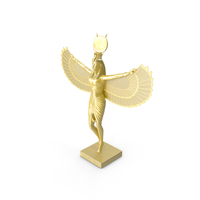Golden Statue of Isis Ancient Egyptian Goddess PNG & PSD Images