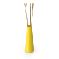 Decorative Tube Vase Yellow PNG & PSD Images