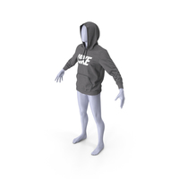 Grey Hoodie Nike Raised Hood on Mannequin PNG & PSD Images