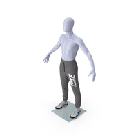 Grey Nike Joggers and Sneakers on Mannequin PNG & PSD Images
