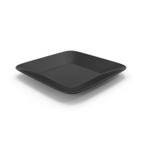 Square Plate Black PNG & PSD Images