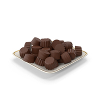 Plate With Chocolate Bars PNG & PSD Images