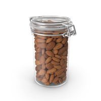 Almond Nuts in a Glass Jar PNG & PSD Images