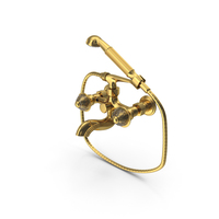 THG Wall Golden Bathroom Mixer PNG & PSD Images