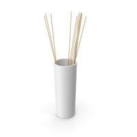 Decorative Tube Vase White PNG & PSD Images