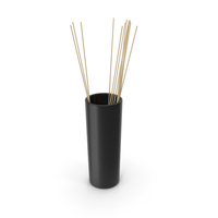 Decorative Tube Vase Black PNG & PSD Images