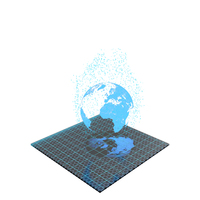 全息图地球行星PNG和PSD图像