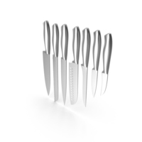Kitchen Steel Knives Set PNG & PSD Images