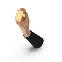 Suit Hand Holding Square Cracker PNG & PSD Images