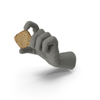 Glove Holding a Mini Rhombus Cracker with Seeds PNG & PSD Images