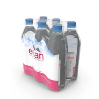 Evian Mineral Water 1L Bottle Pack PNG & PSD Images