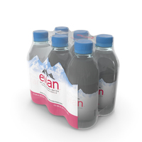 Evian Mineral Water 330ml 6 Bottle Pack PNG & PSD Images