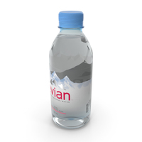 Evian Natural Mineral Water 330ml Plastic Bottle PNG & PSD Images