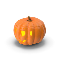 Jack o Lantern Pumpkin with Carved Face Lit PNG & PSD Images