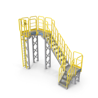 Industrial Steel Catwalk Stairs PNG & PSD Images