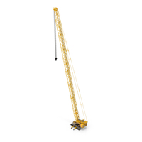 Liebherr Crawler Crane LR 1600/2 S96m Yellow PNG & PSD Images