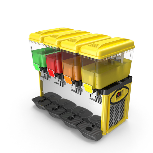 Juice Cold Dispenser Machine 4 Jars PNG & PSD Images