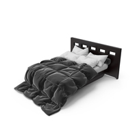 Bed With A Blanket And Pillows PNG & PSD Images