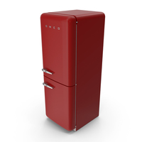 SMEG FAB32 50's Style Refrigerator PNG & PSD Images