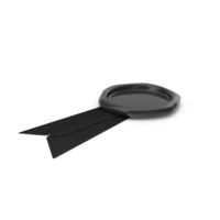 Black Ribbon with Wax Stamp PNG & PSD Images