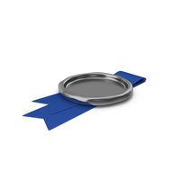 Blue Ribbon with Wax Stamp PNG & PSD Images