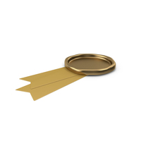 Gold Ribbon with Wax Stamp PNG & PSD Images